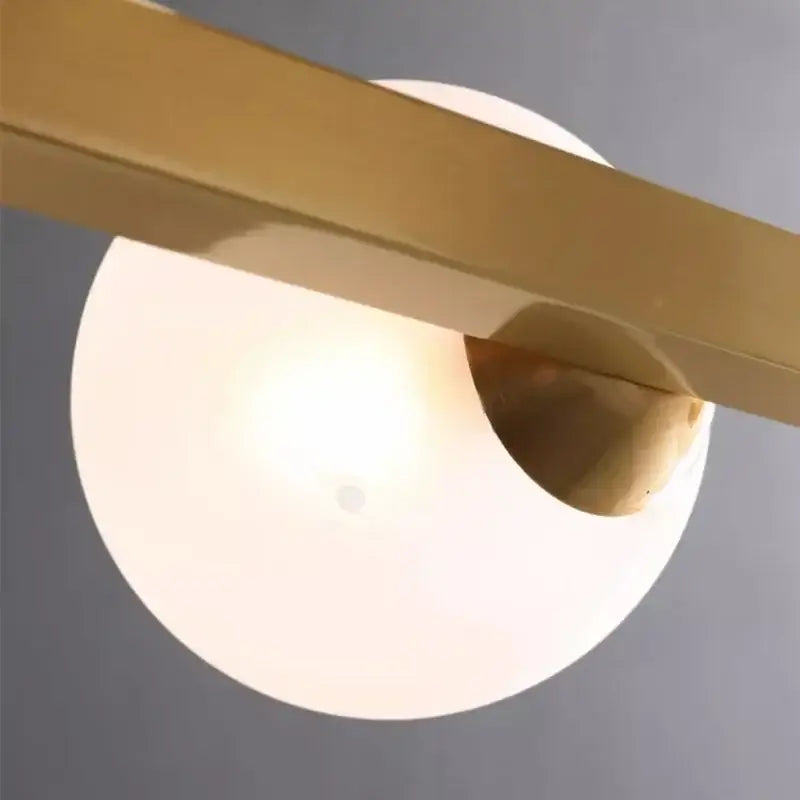 Amber Glass Dining Chandelier