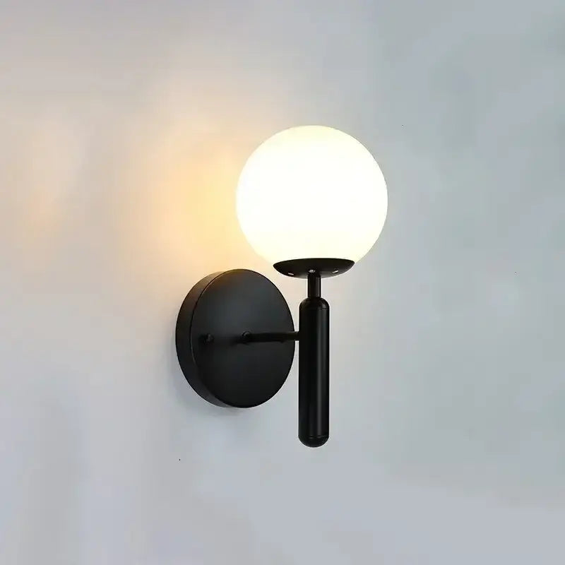Gold Glass Bedroom Wall Lamp