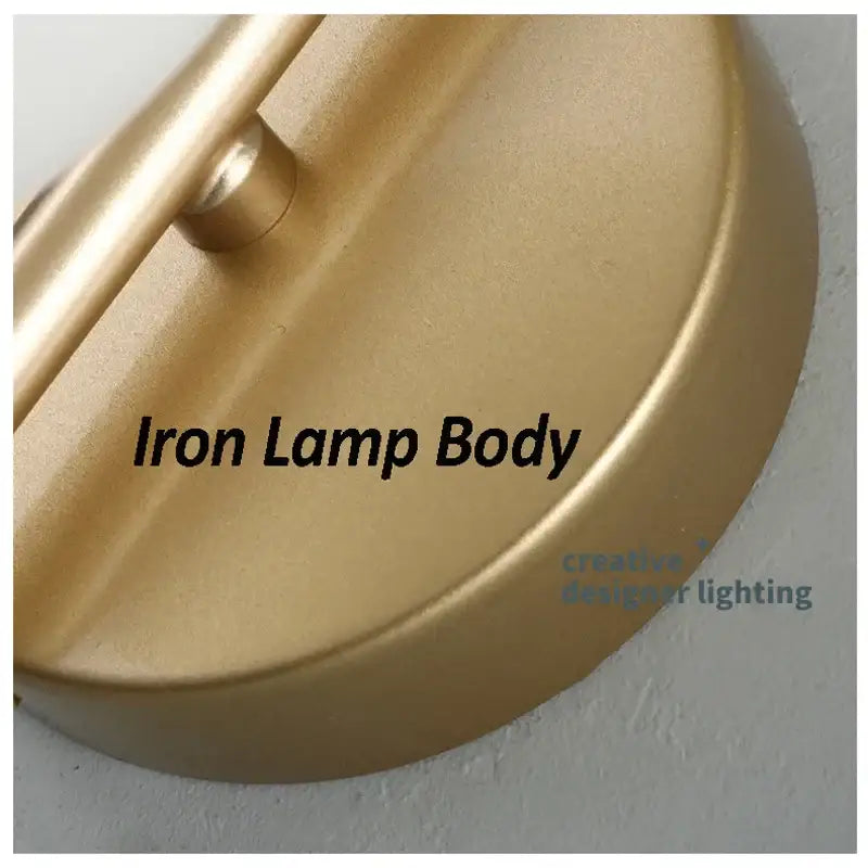 Gold Black Frosted Glass Living Room Wall Sconce