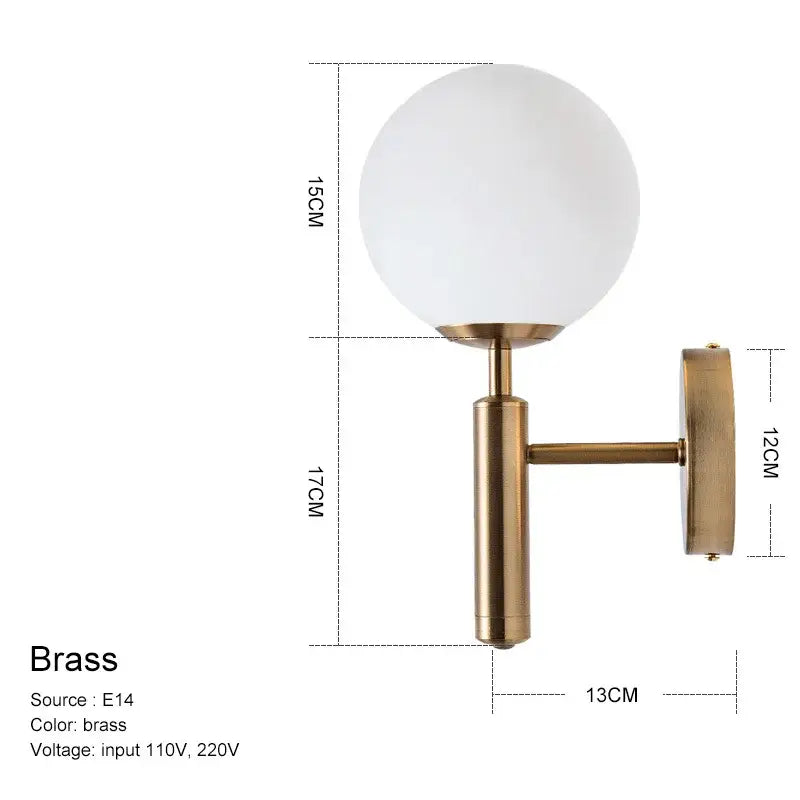 Gold Mirror Living Room Wall Sconce