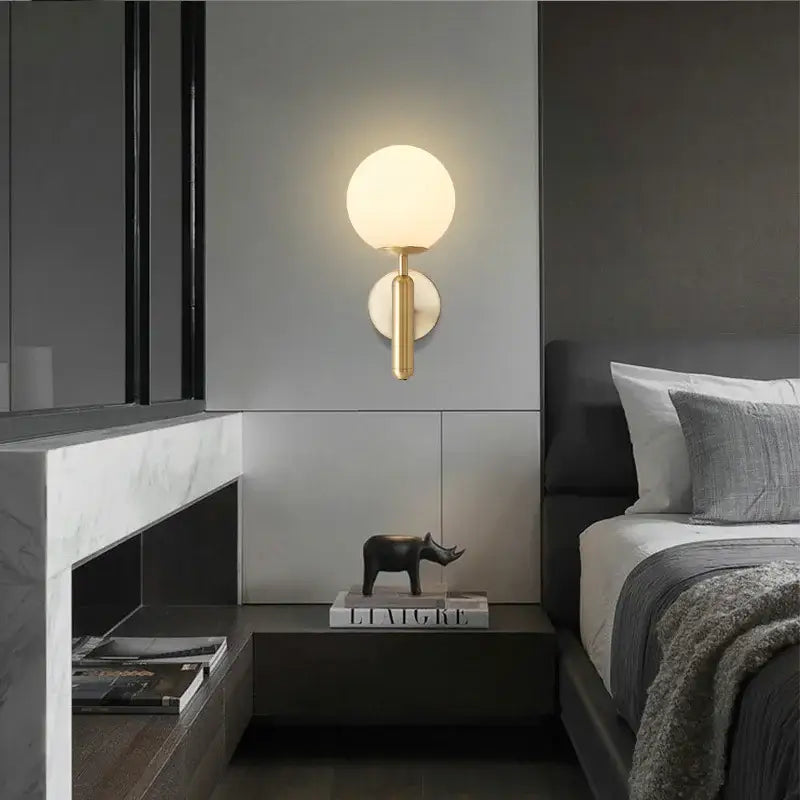 Gold Mirror Living Room Wall Sconce