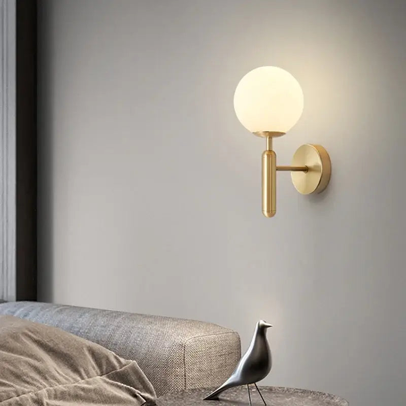 Gold Mirror Living Room Wall Sconce