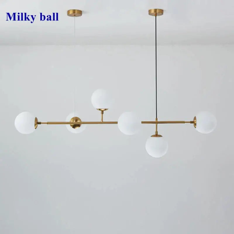 Gold 8-Light Nordic Pendant Chandelier