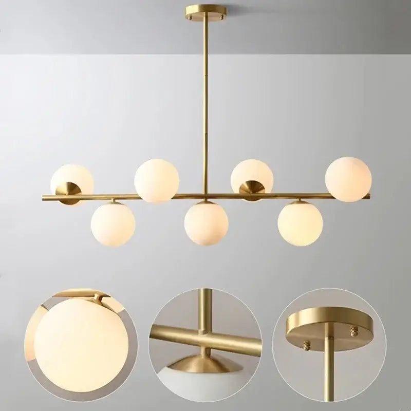 Grey Glass Pendant Chandelier