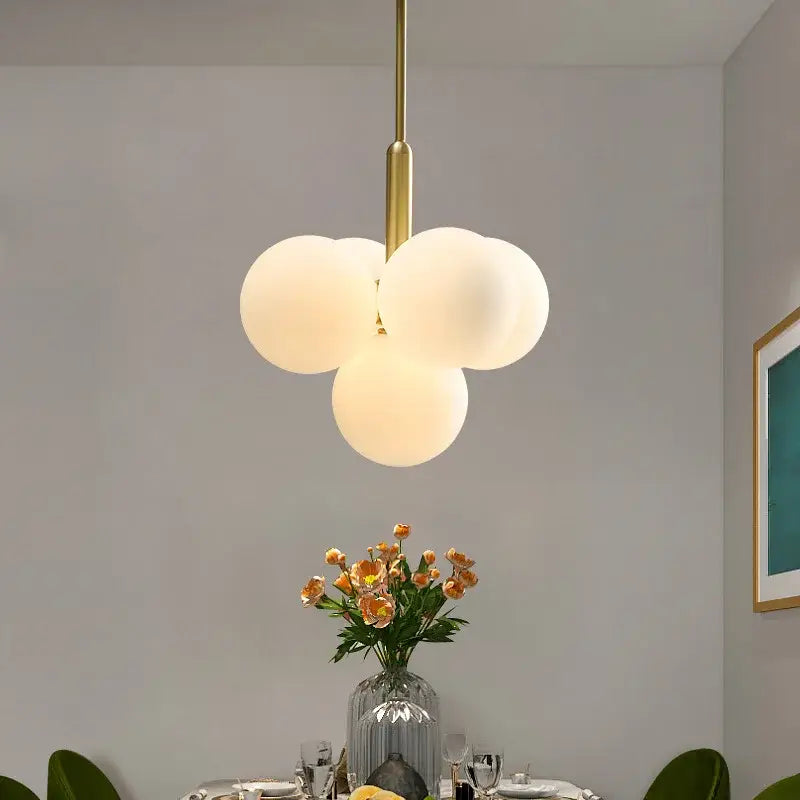 Chrome Glass 13-Head Kitchen Pendant Chandelier