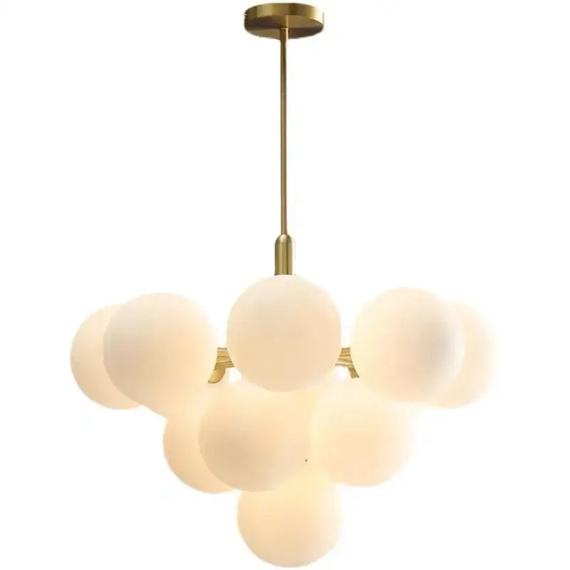 Chrome Glass 13-Head Kitchen Pendant Chandelier