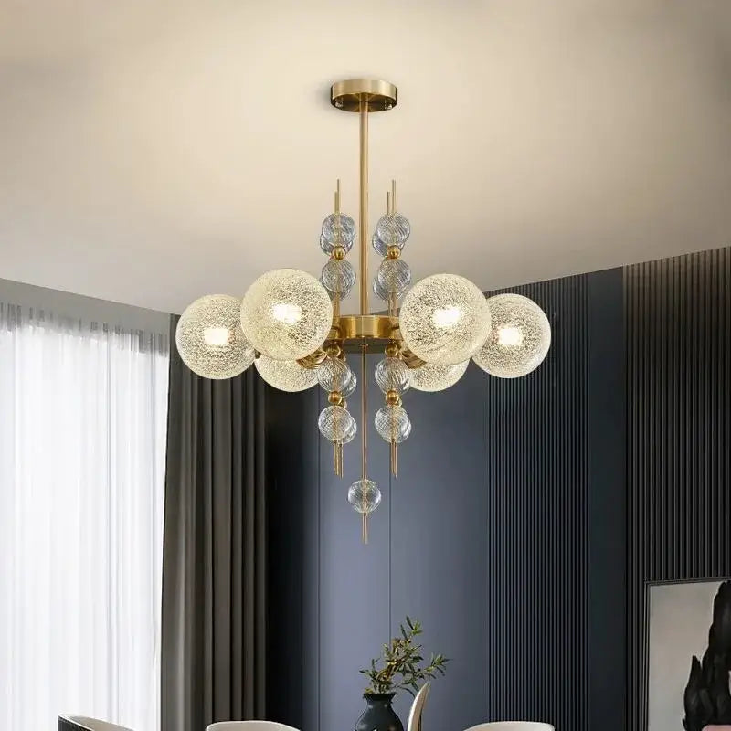 Gold Glass Ball Pendant For Kitchen Islands