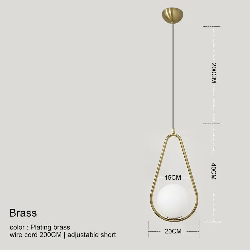 Gold Glass Ball Fixture
