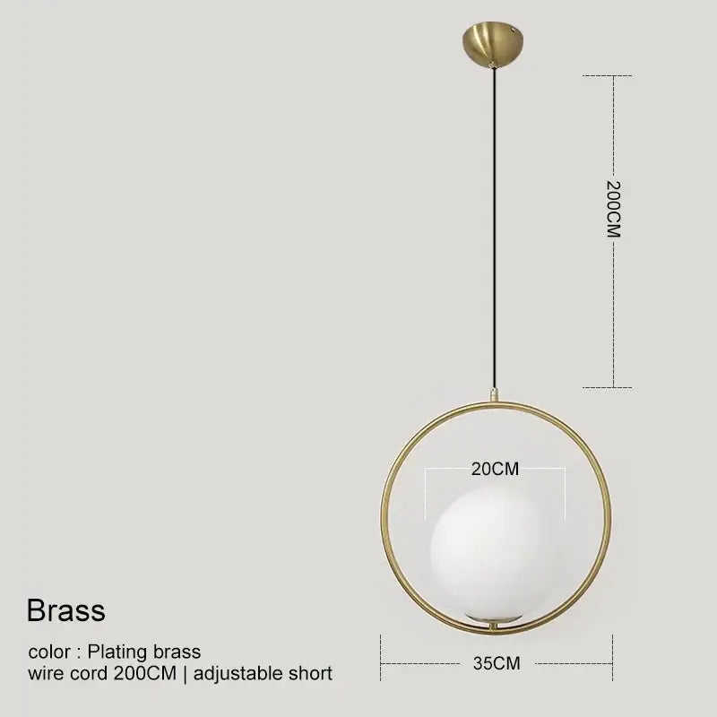 Gold Glass Ball Fixture