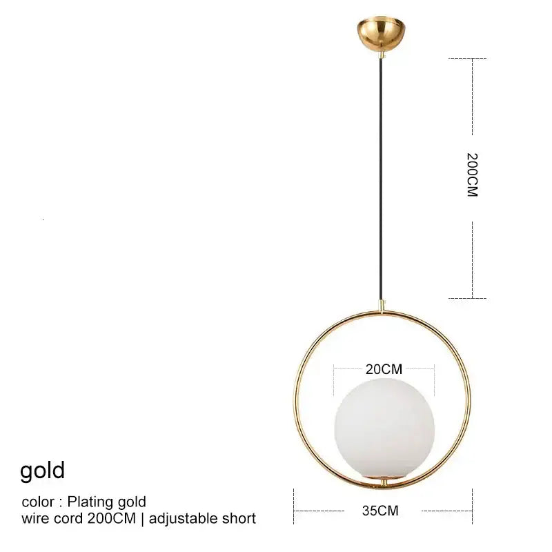Gold Glass Ball Fixture