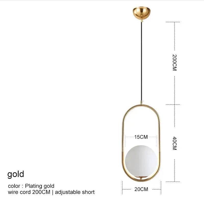Gold Glass Ball Fixture