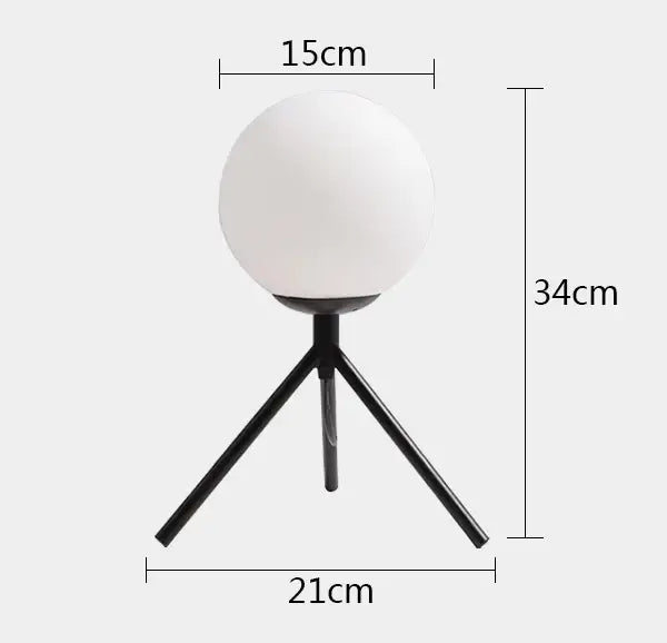 Brass Frosted Globe Lamp