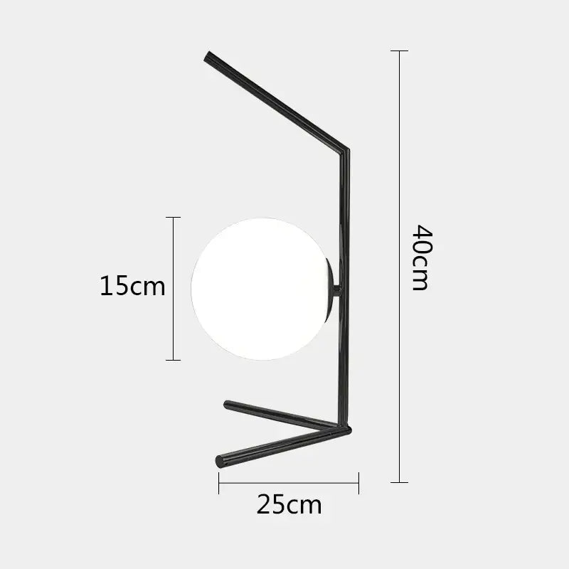 Brass Frosted Globe Lamp