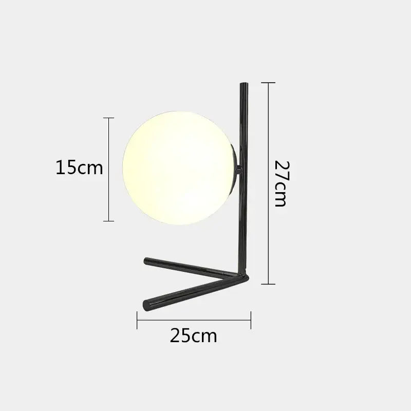 Brass Frosted Globe Lamp