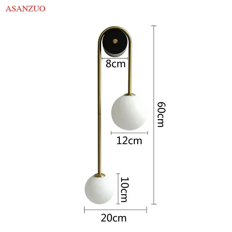 Gold Dual Frosted Sconce