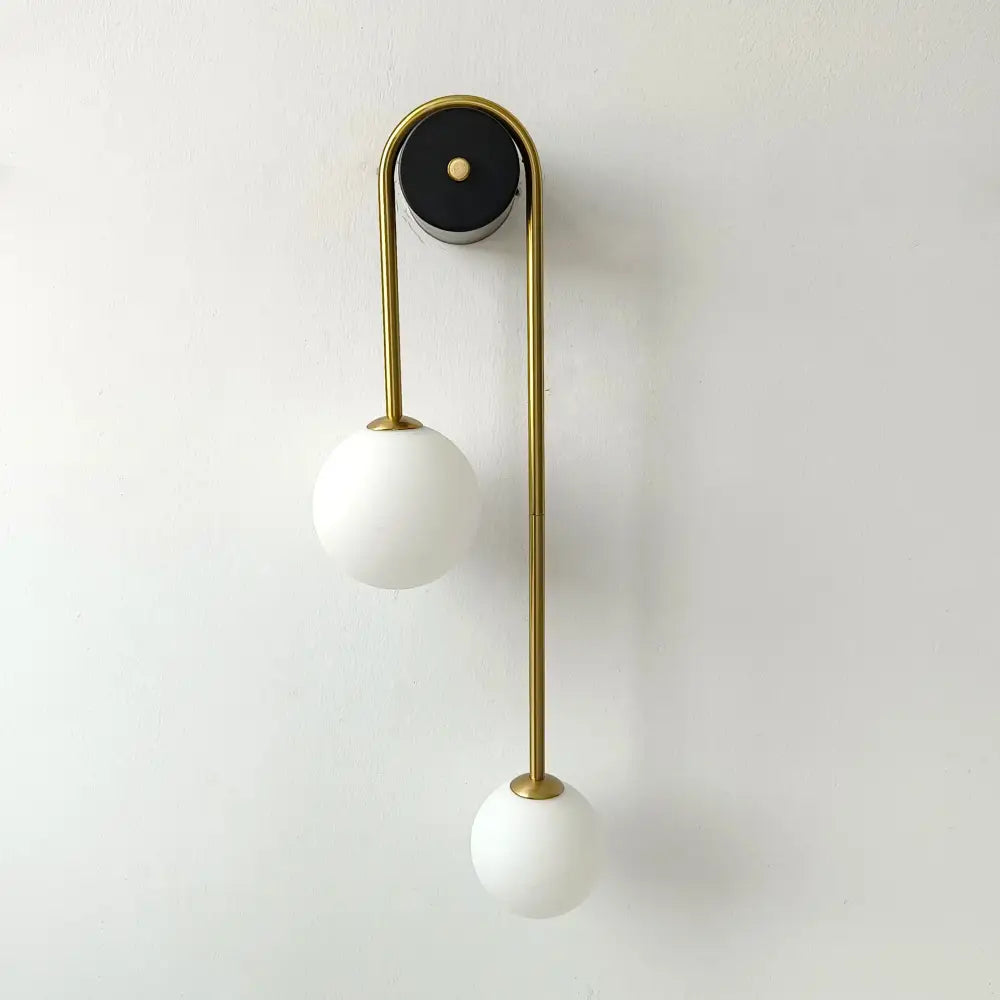 Gold Dual Frosted Sconce