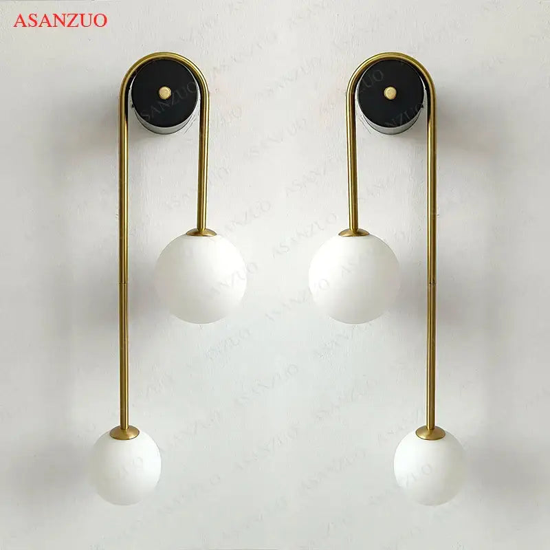 Gold Dual Frosted Sconce
