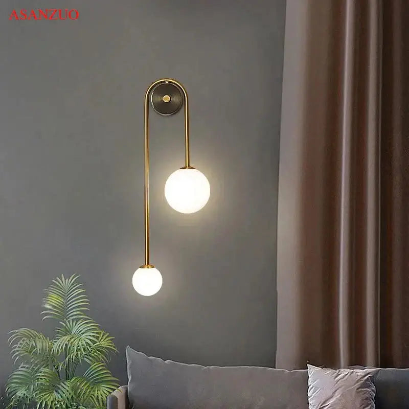 Gold Dual Frosted Sconce