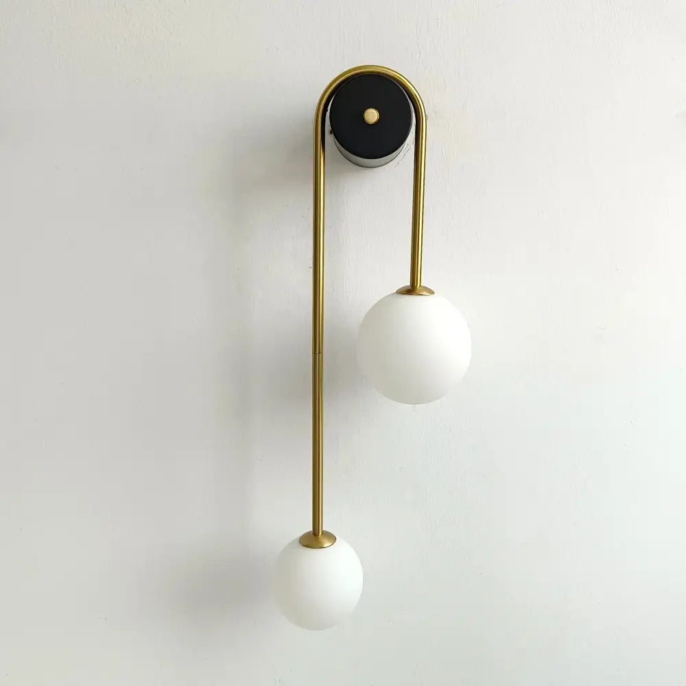 Gold Dual Frosted Sconce