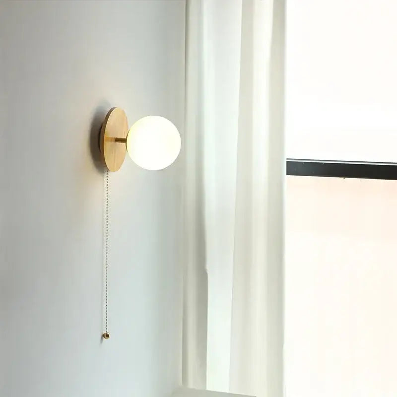 Gold Pull Chain Sconce