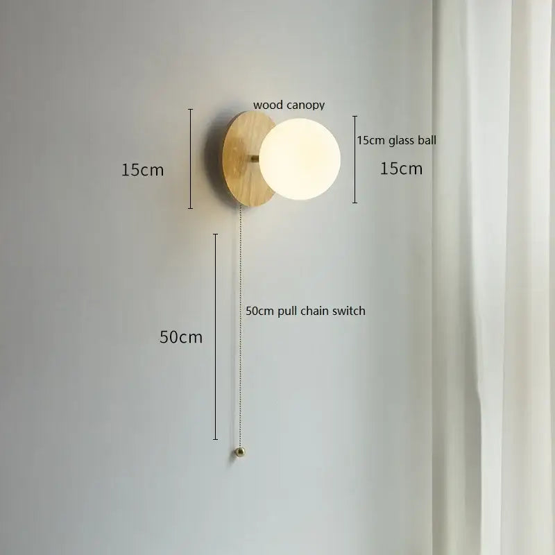 Gold Pull Chain Sconce