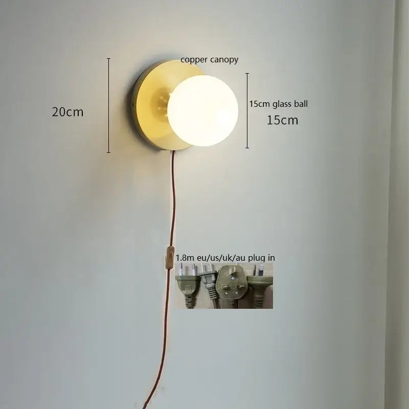 Gold Pull Chain Sconce