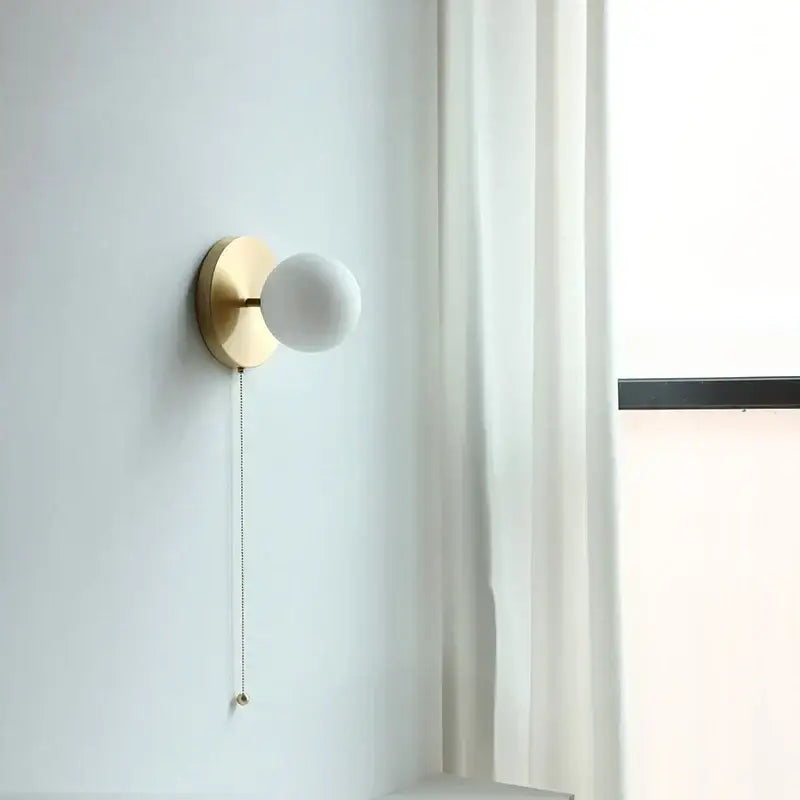 Gold Pull Chain Sconce