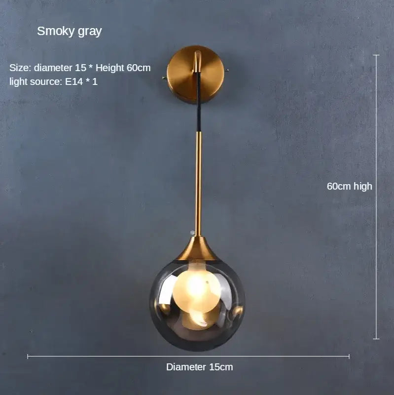 Gold Amber Glass Sconce
