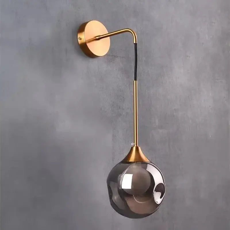 Gold Amber Glass Sconce