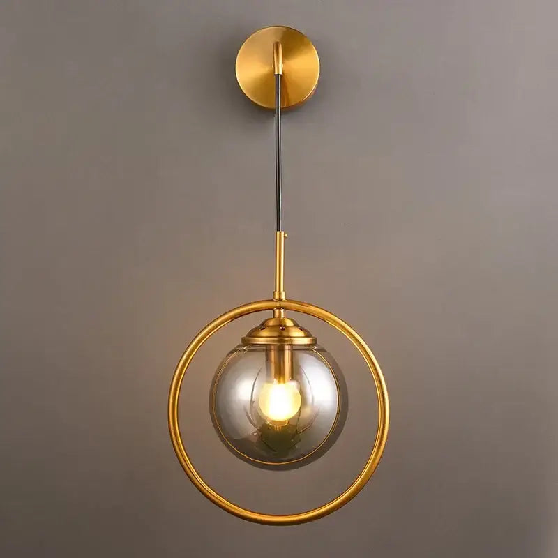 Gold Smoke Glass Sconce