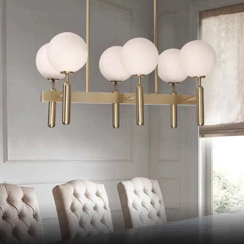 Gold Glass Balloon Chandelier