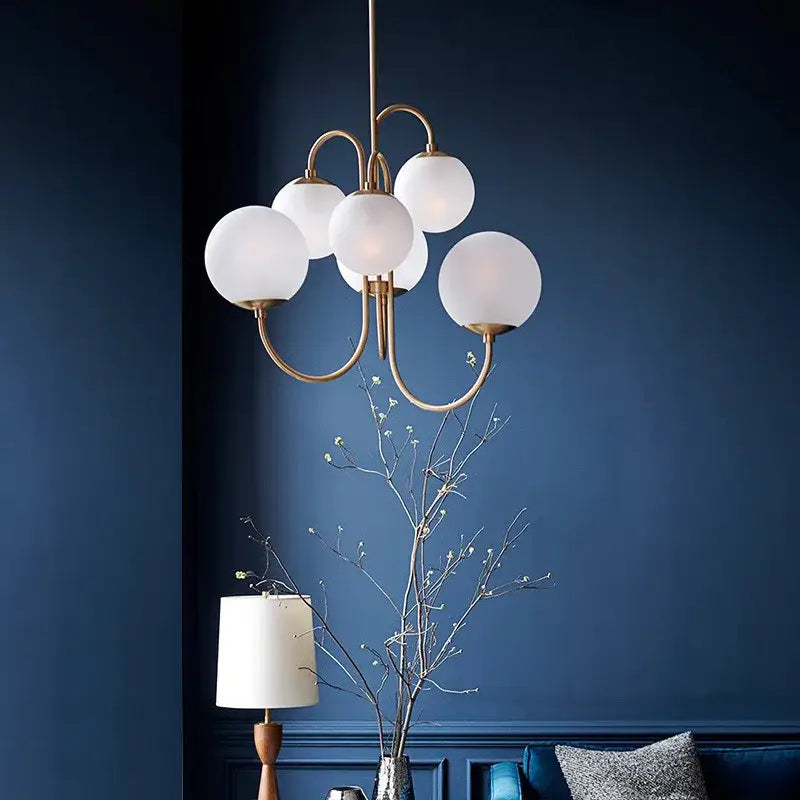 Gold Glass Balls Chandelier