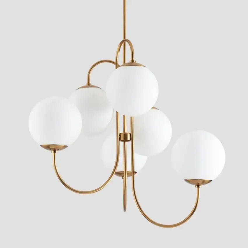 Gold Glass Balls Chandelier