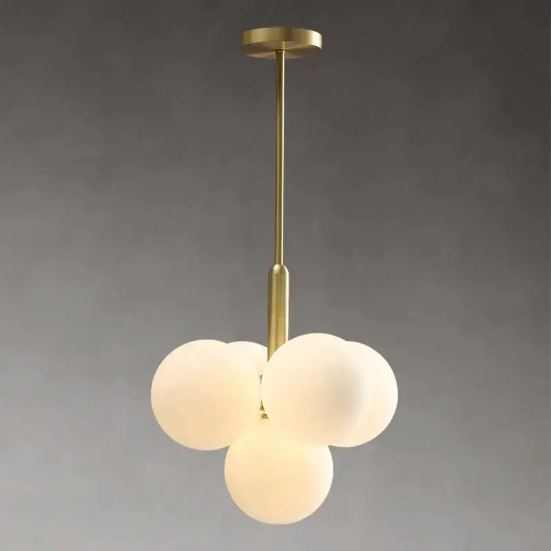 Gold Glass Globe Chandelier with 13 Glass Heads