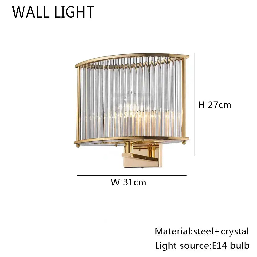 Gold Glass Bar Chandelier