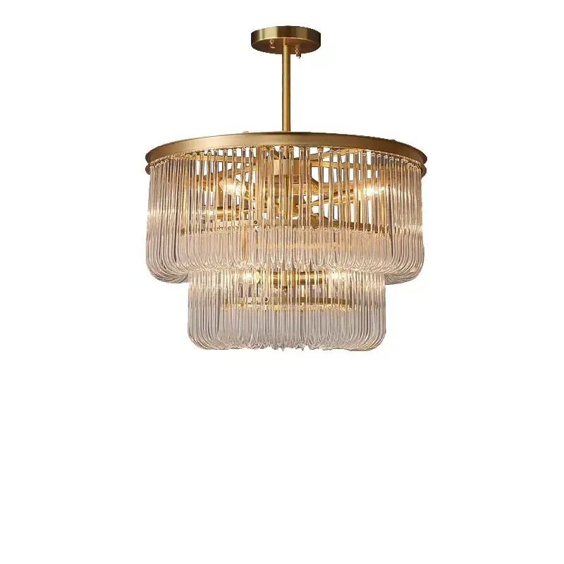 Gold Glass Bar Chandelier