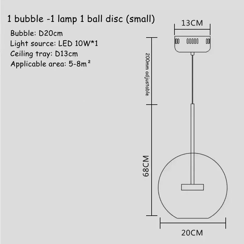 Clear Bubble Art Chandelier