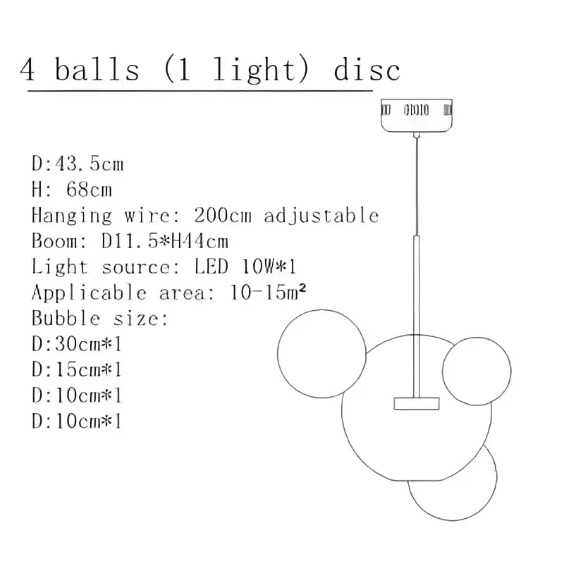 Clear Bubble Art Chandelier