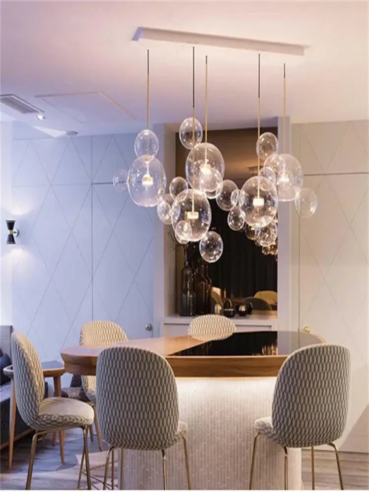 Clear Bubble Art Chandelier