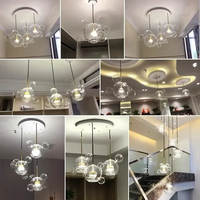 Clear Bubble Art Chandelier