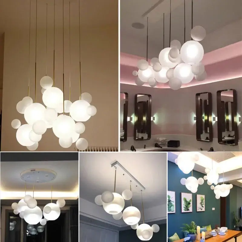 Clear Bubble Art Chandelier