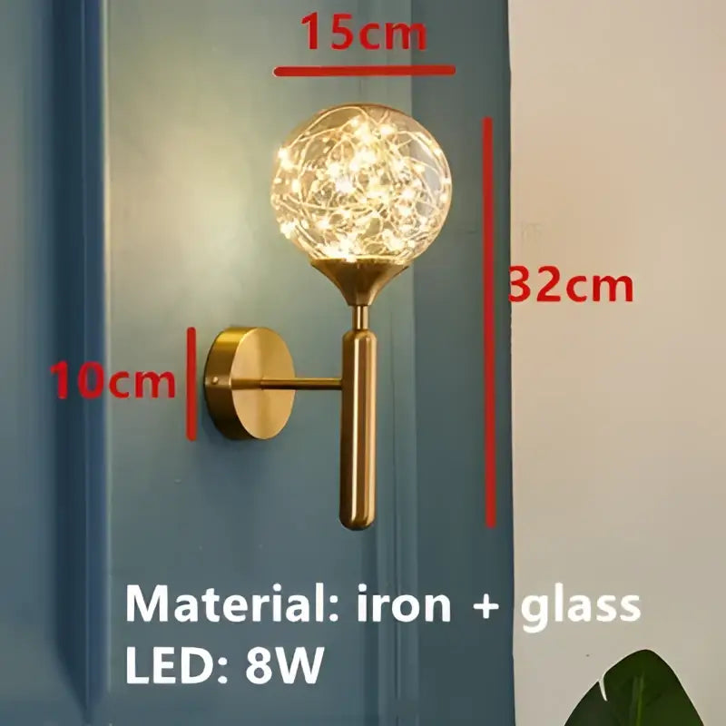 Gold Bubble LED Chandelier with Multiple Bubbles