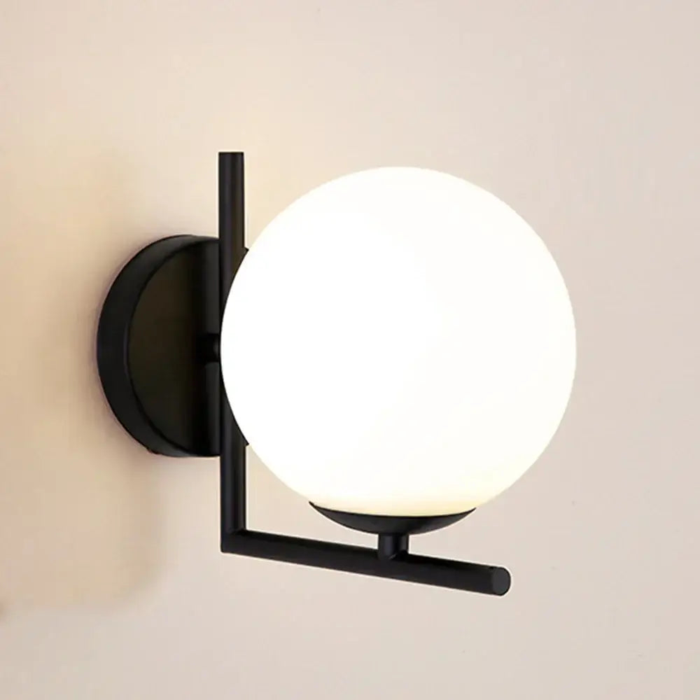 Gold Glass Globe Wall Lamp