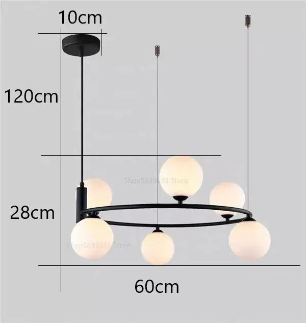 Gold Globe Pendant Chandelier