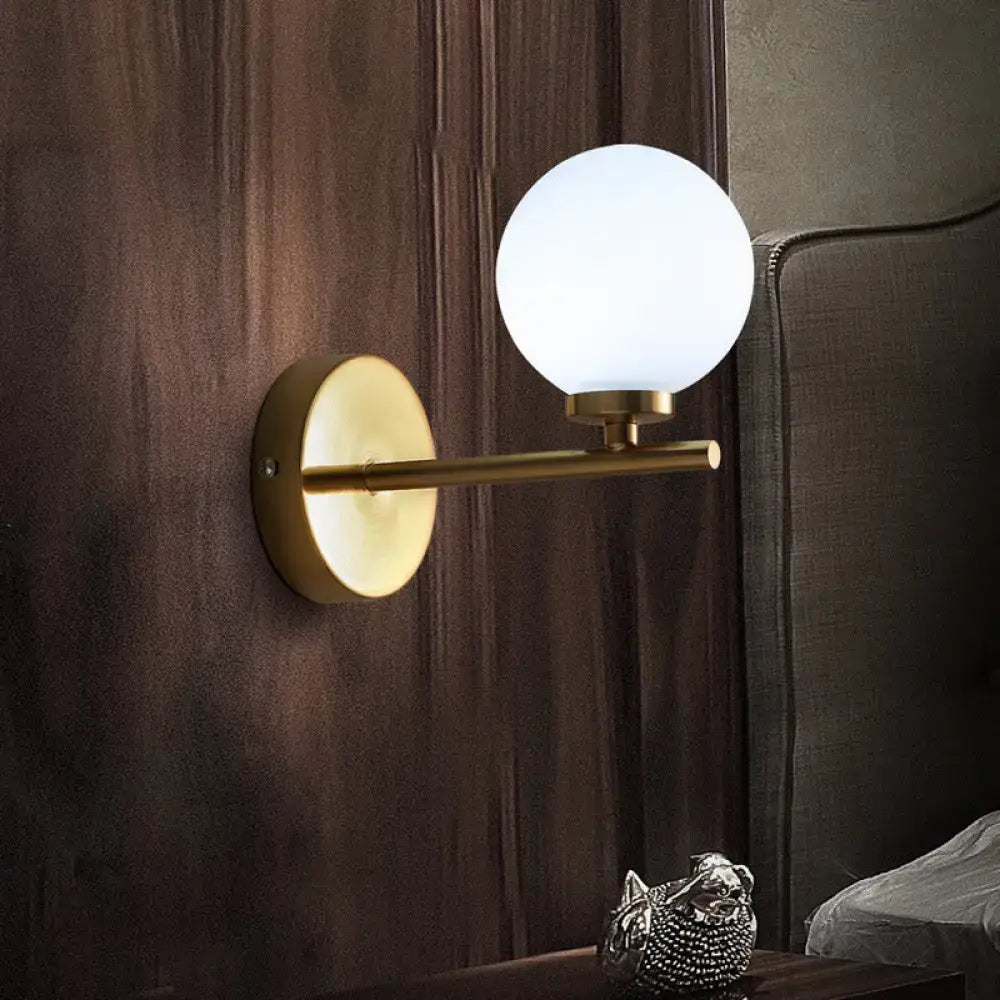 Gold Opal Glass Wall Light