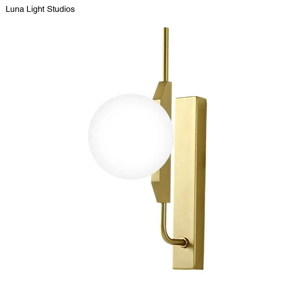 Gold Milky Glass Wall Sconce