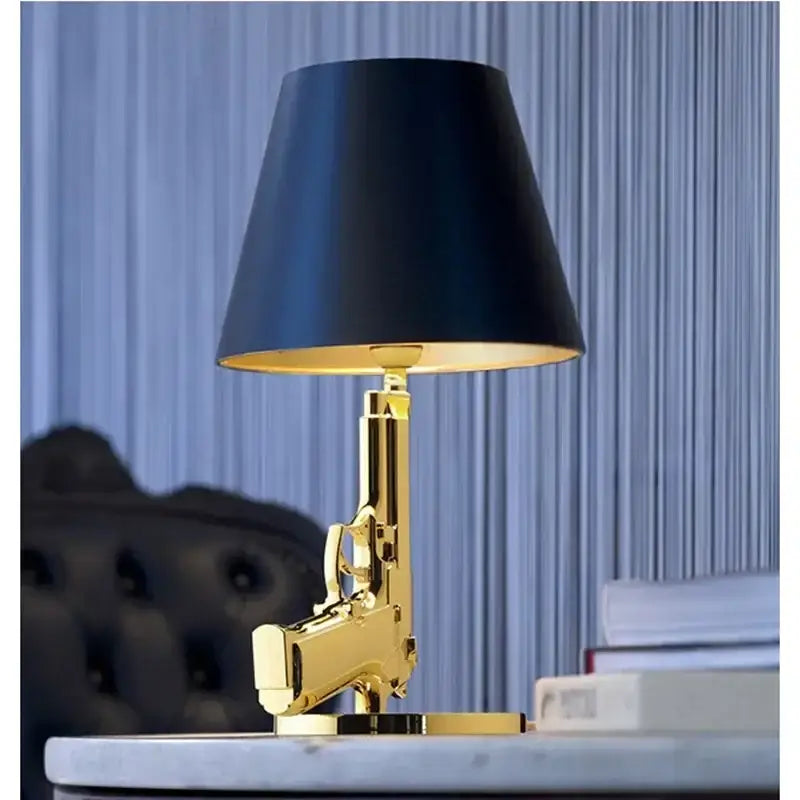 Gold Gun Floor Lamp