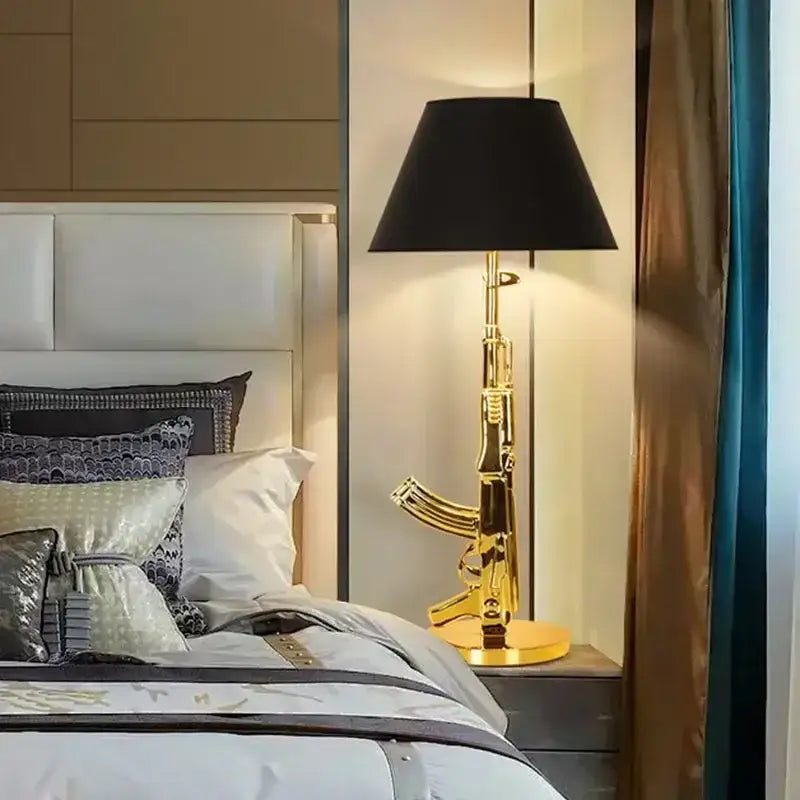 Gold Gun Floor Lamp