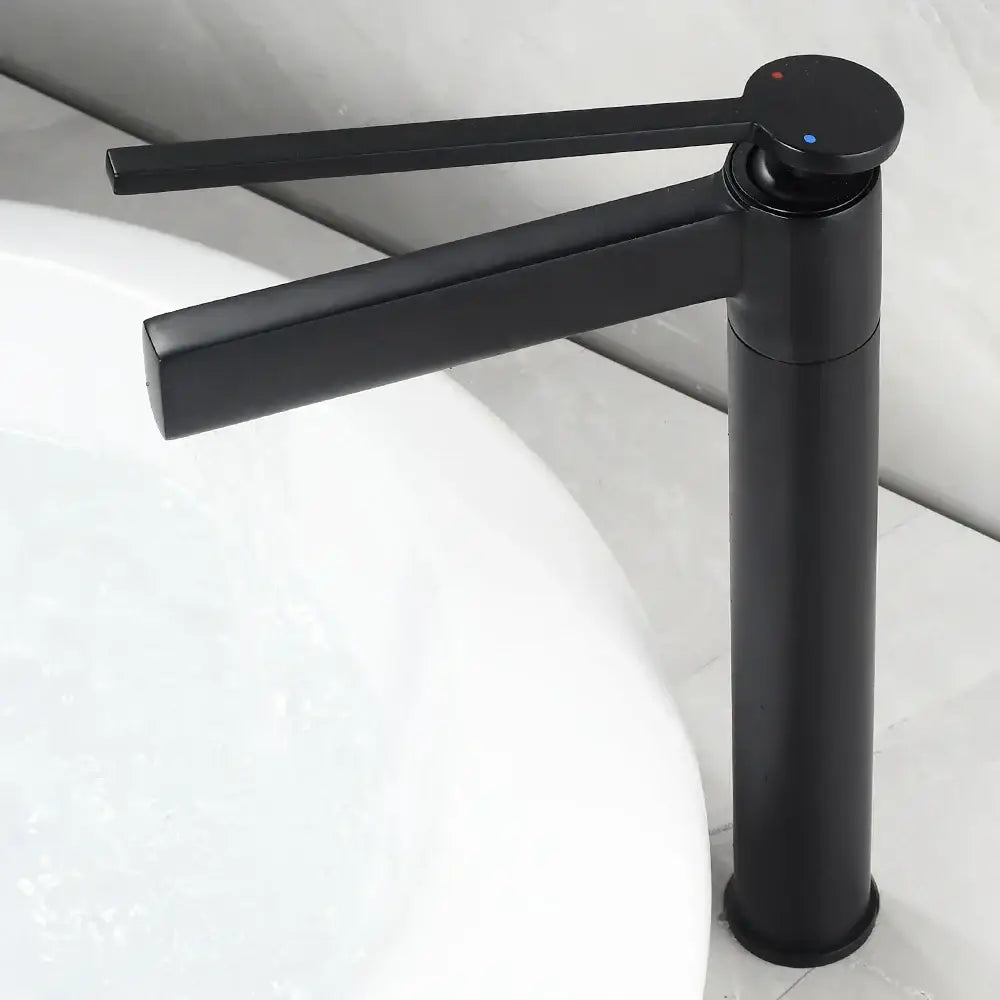 Brushed Gold Basin Faucet with Gray Chrome Option