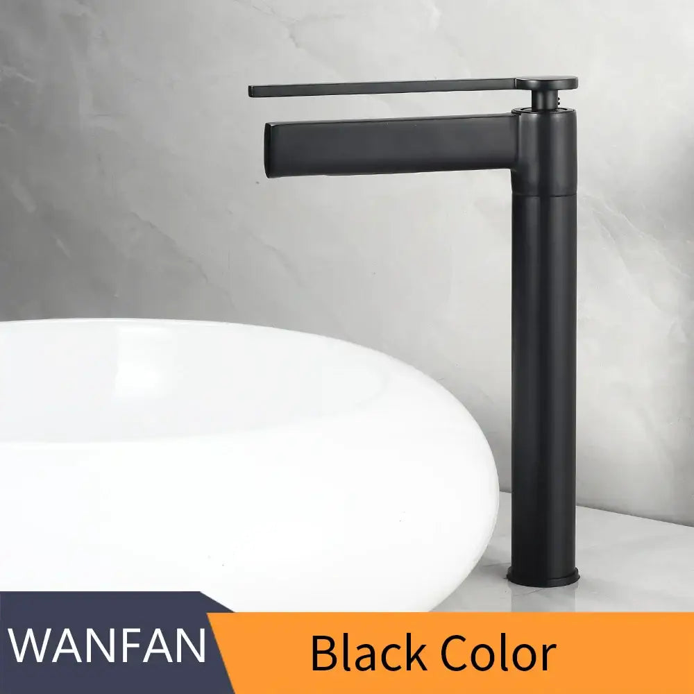 Brushed Gold Basin Faucet with Gray Chrome Option